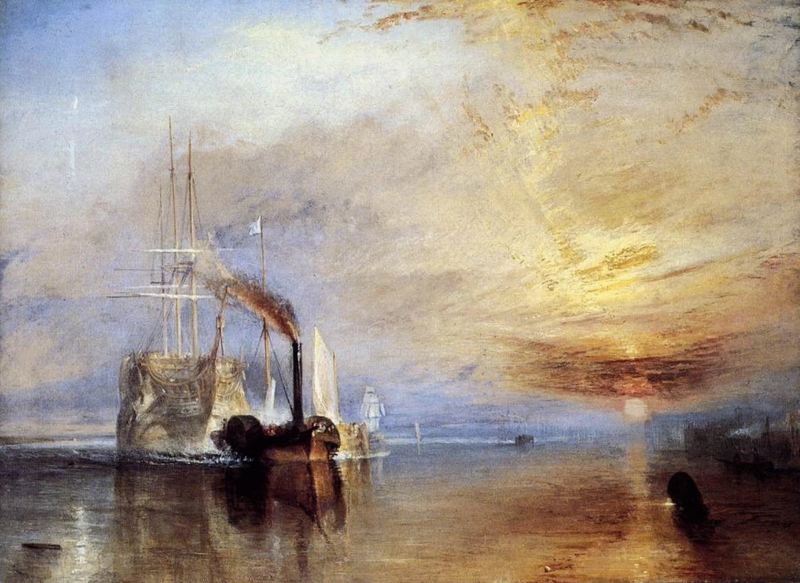 Il 'Fighting Temeraire' è arrivato al suo ultimo posto per essere demolito - National Gallery, Londra
